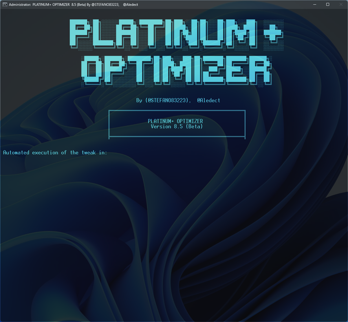 Platinum+ Optimizer Interface Left