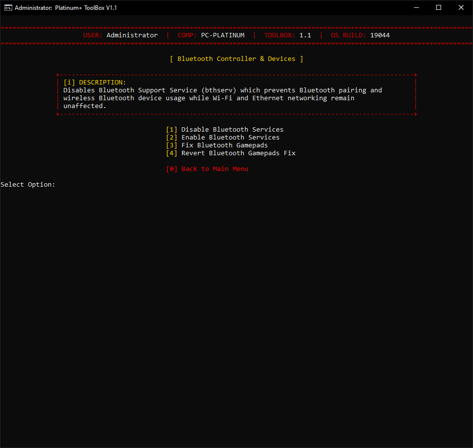 Platinum+ Toolbox V1.1 - Schermata 2