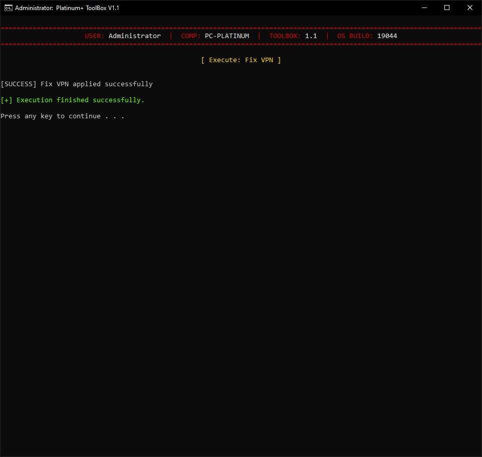 Platinum+ Toolbox V1.1 - Schermata 3