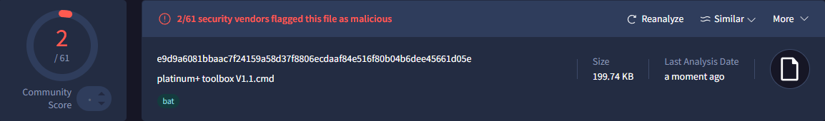 VirusTotal Scan Platinum+ Toolbox V1.1