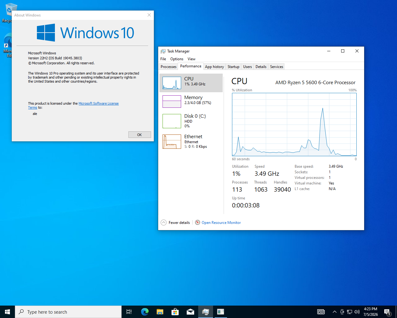 Windows 10 Stock