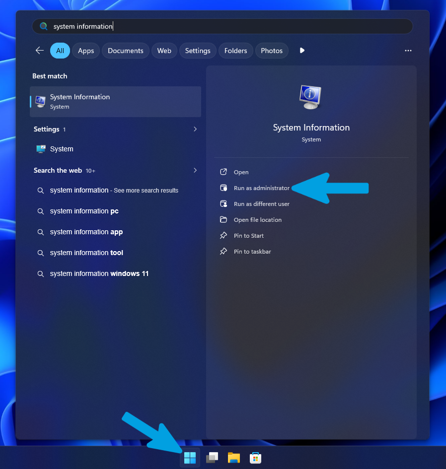 System Information Search