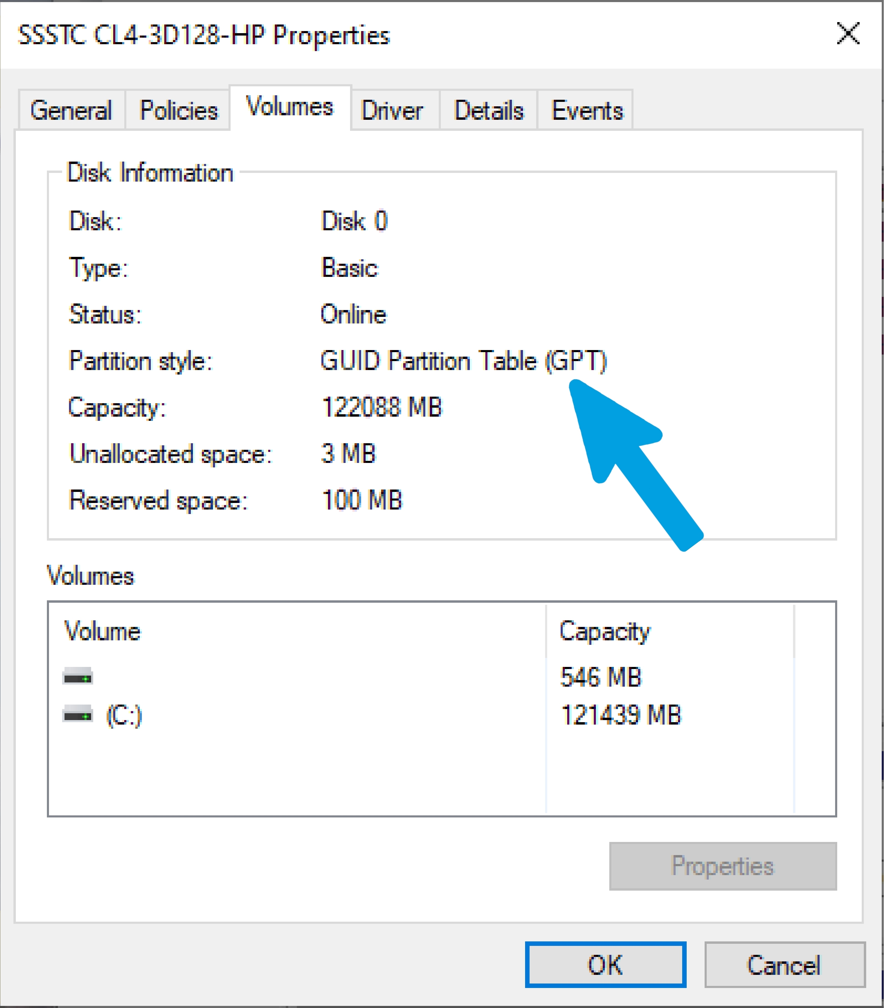 Step 3: Verify Partition Style