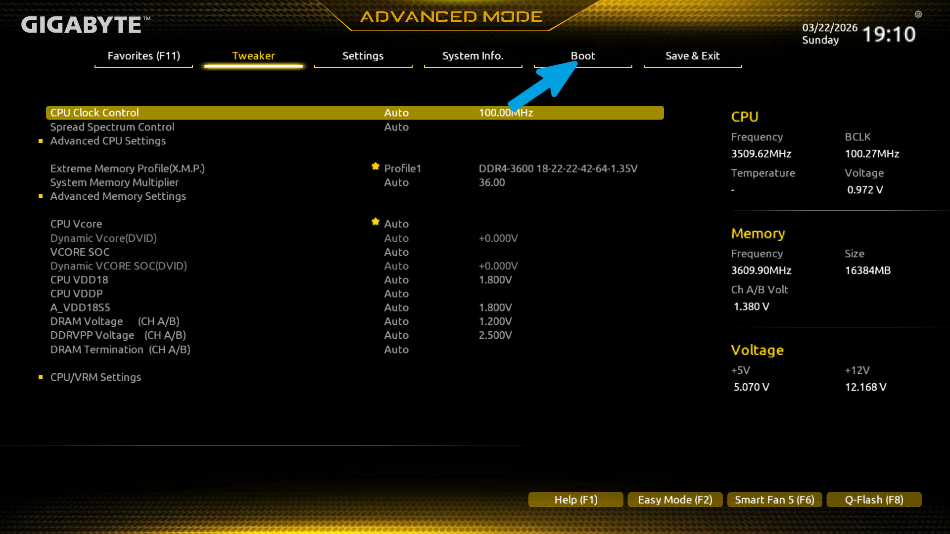 BIOS Boot Menu Settings 1